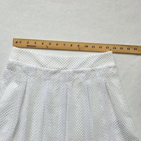 Banana Republic White Mesh Net Mini Skirt Pleated Tennis Cute Coquette Summer 2 - Picture 9 of 10